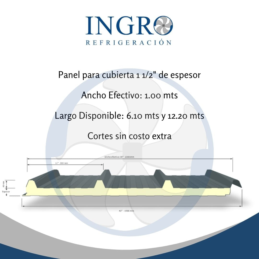 Panel tipo cubierta 1 1/2